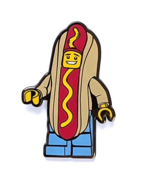 Hot Dog Man Snap Button