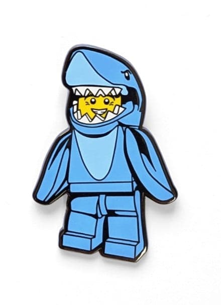 Shark Suit Guy Snap Button