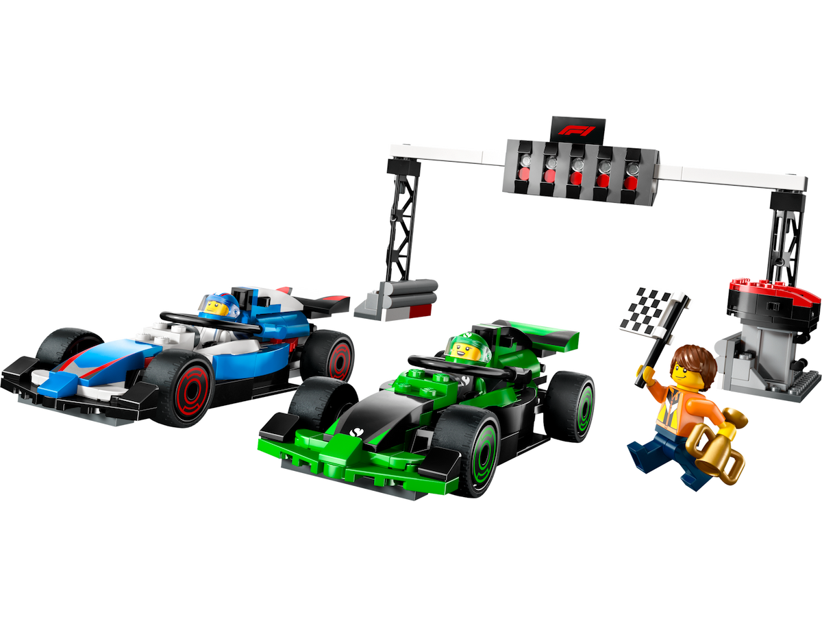 F1 Grid with VCARB & Sauber Race Cars