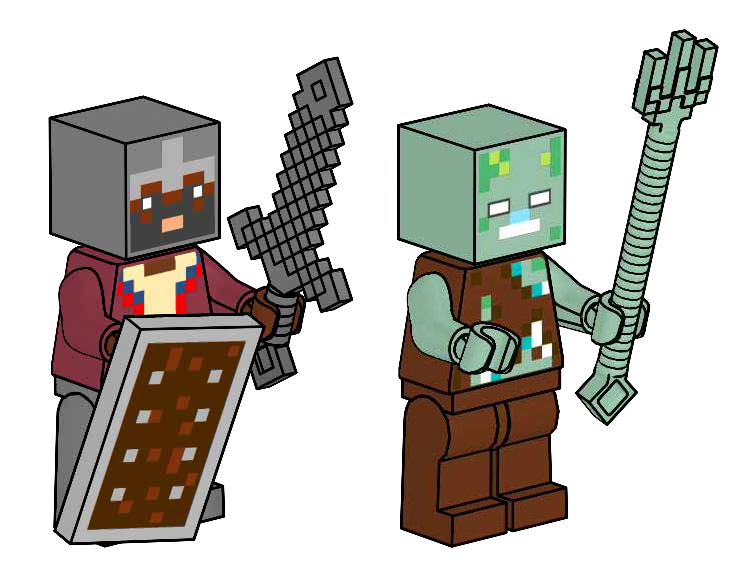 Netherite Knight and Zombie