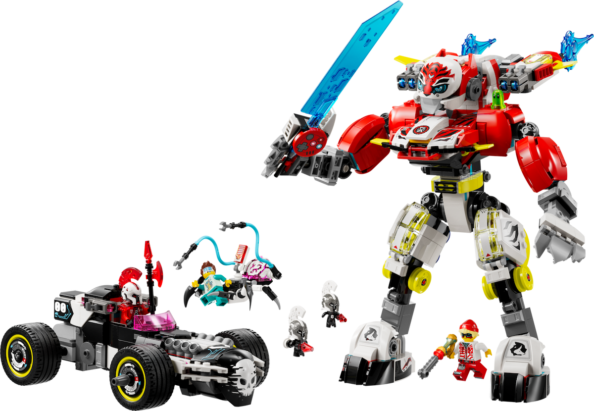 Cooper's Tiger Mech & Zero's Hot Rod Car
