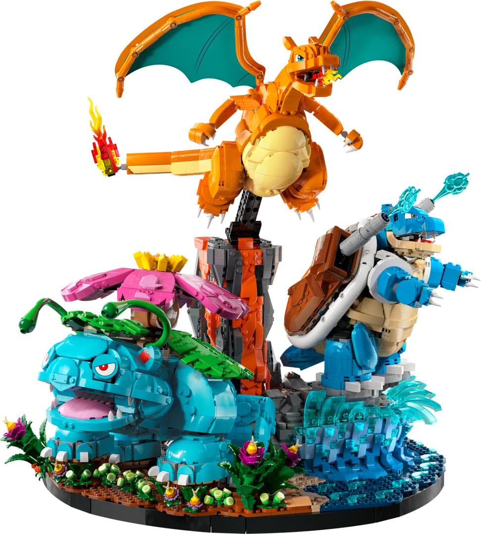 Venusaur, Charizard and Blastoise