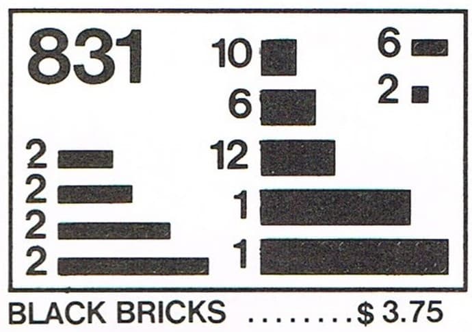 Parts Pack, Black Bricks