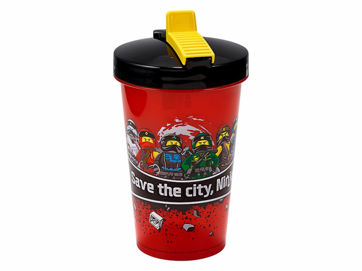 Ninjago Tumbler with Straw (Black Lid)