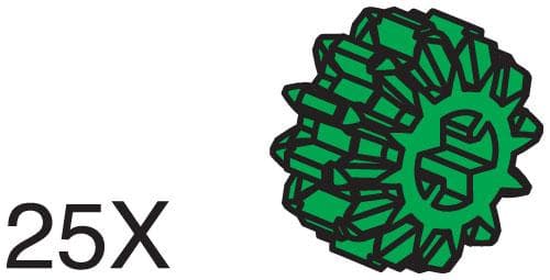 12 Tooth Double Bevel Gears (Pack of 25)