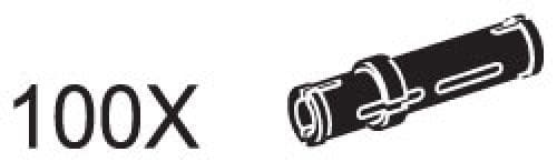 Long Black Connector Pegs (Pack of 100)