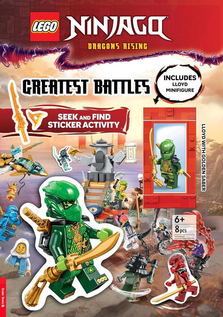 Ninjago: Dragons Rising: Greatest Battles: Search and Find Sticker Activity