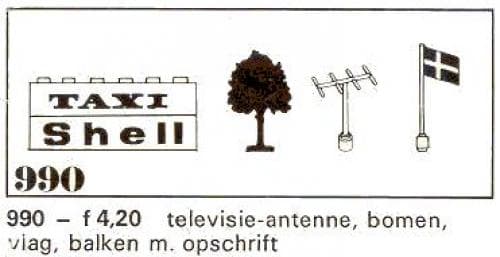 Trees and Signs (1969 version with old style trees and 3 bricks)