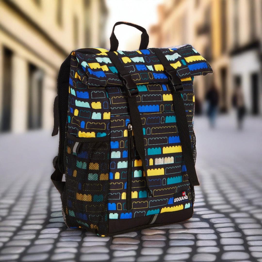 Multi Colour Roll Top Backpack