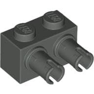 Brick Special 1 x 2 with 2 Pins, Round Pin Holes