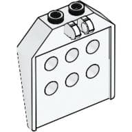 Hinge Panel 1 x 4 x 3 2/3 with 6 holes, 2 studs on top, Locking 2 Fingers