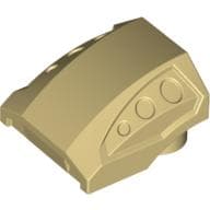 Slope Curved 2 x 2 No Studs - 3 Recessed Side Ports