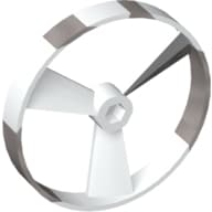 Large Figure Spinner / Propeller without Code, Marbled Pearl Light Gray Pattern (Rhotuka)