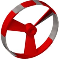 Large Figure Spinner / Propeller without Code, Marbled Pearl Light Gray Pattern (Rhotuka)