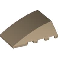 Wedge Curved 4 x 4 No Top Studs