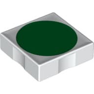 Duplo Tile 2 x 2 with Shape Green Circle Print