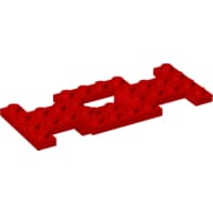 Vehicle Base 4 x 10 x 2/3 with 2 x 2 Recessed Center with Center Hole, 1 x 2 Cutouts (Early Version)