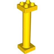 Duplo Support Column 2 x 2 x 6 Round with Open Latticed Back