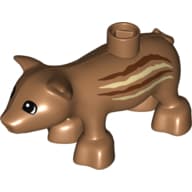 Duplo Animal Pig / Boar, Stripes Print