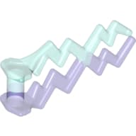 Wave / Lightning Angular, Double with Marbled Trans-Purple Pattern