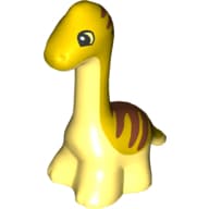 Duplo Dinosaur Diplodocus Baby with Dark Orange Stripes