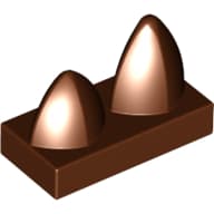 Tile Special 1 x 2 with Two Vertical Teeth / Tooth