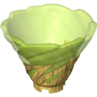 Cone Reverse, Spinner, with Marbled Trans-Bright Green Pattern