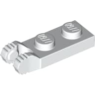 Hinge Plate 1 x 2 Locking with 2 Fingers On End, without Groove, 7 Teeth