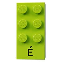 Braille Brick 2 x 4 with 6 Studs ⠿ and 'É' print