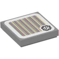 Tile 2 x 2 with Thwimp and Barcode Print (Sticker)