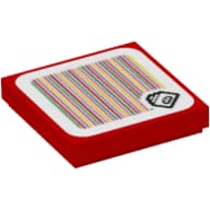 Tile 2 x 2 with Huckit Crab and Barcode Print (Sticker)