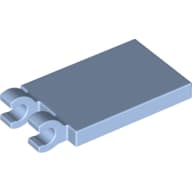 Tile Special 2 x 3 with 2 Clips without Tab between Clips