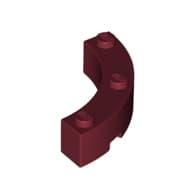 Brick Round Corner 4 x 4 Macaroni Wide with 3 Studs