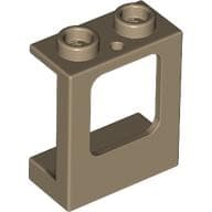 Window 1 x 2 x 2 Plane, Hollow Studs, Single Hole Top and Bottom for Glass