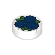 Tile Round 1 x 1 with Blackberries print