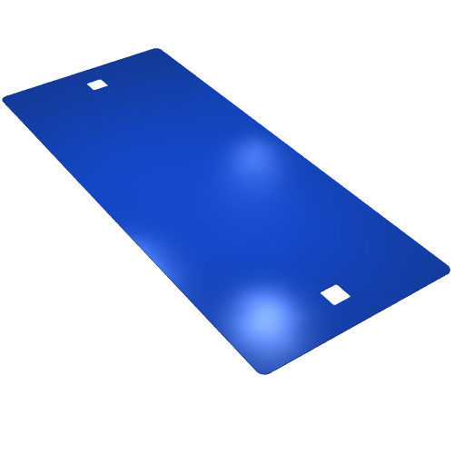 Sheet, Rectangle 26 x 12 with 2 Square Holes