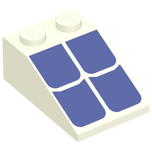 Slope 33° 3 x 2 with Purple Roof Tiles Print