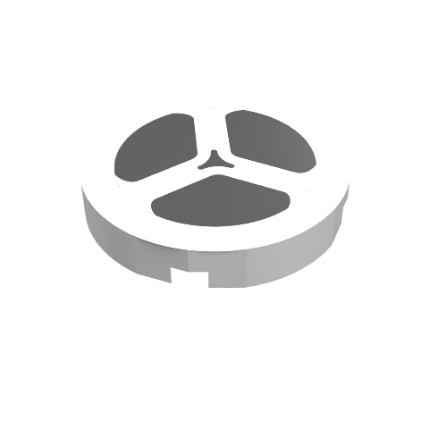 Tile Round 2 x 2 with Film / Tape Reel Print