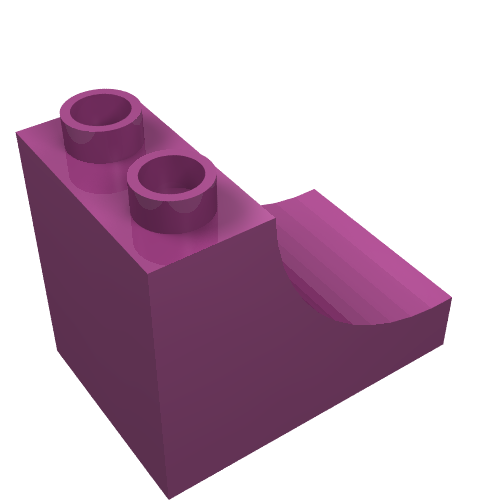Duplo Brick 2 x 3 x 2 with Curve