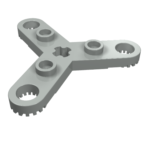 Technic Plate Rotor 3 Blade with Toothed Ends and 3 Studs (Propeller)