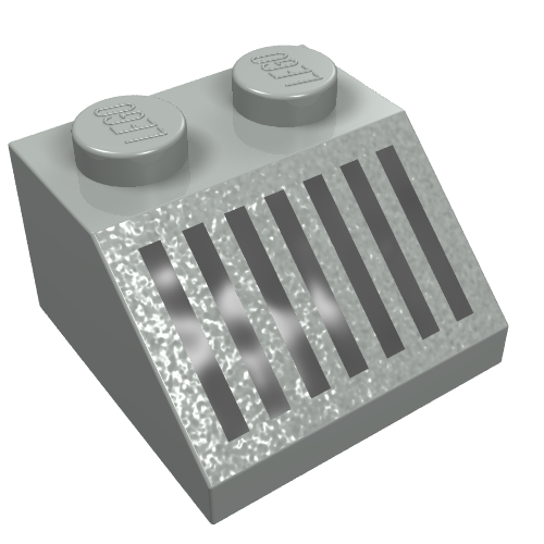 Slope 45° 2 x 2 with Black Grill Print