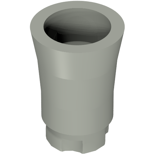 Plant, Palm Tree Trunk - Short Connector, Axle Hole with 2 Inside Prongs