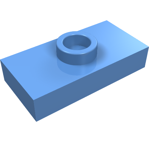 Plate Special 1 x 2 with 1 Stud without Groove (Jumper)