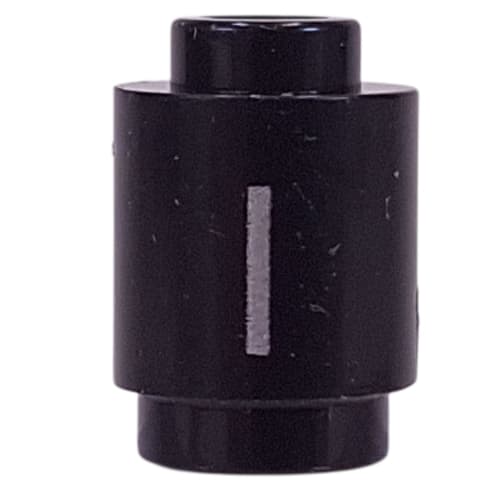 Brick Round 1 x 1 Open Stud with Letter 'I' Print