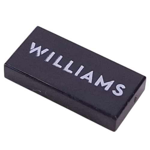 Tile 1 x 2 with White 'WILLIAMS' print