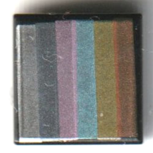 Tile 1 x 1 with Light Bluish Grey/Dark Bluish Gray/Bright Pink/Medium Blue/Bright Light Orange/Coral Stripes print