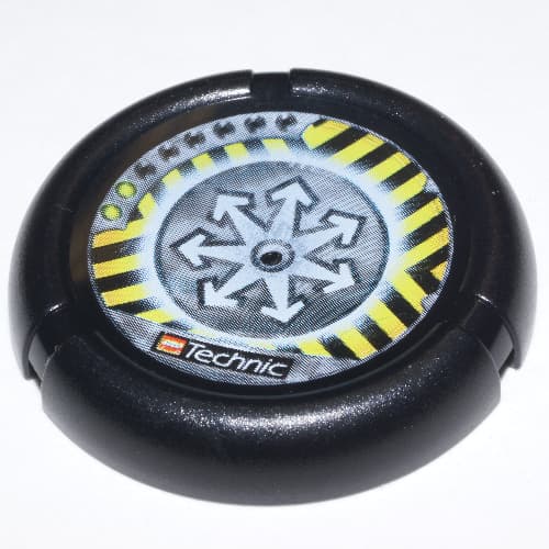 Large Figure Throwing Disk, Jet / Judge, 2 Pips, Radiating Arrows Logo Print