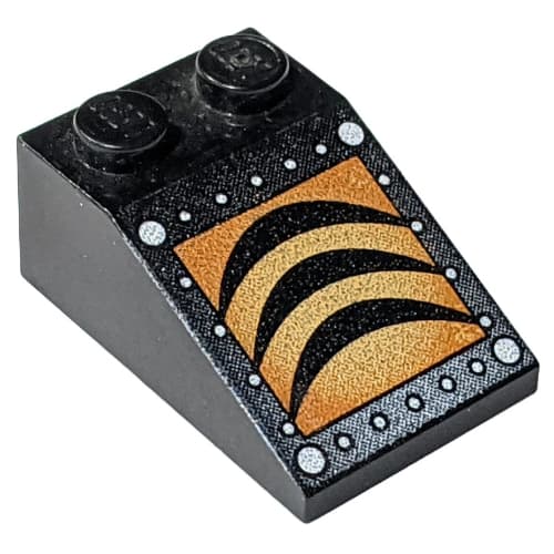 Slope 33° 3 x 2 with Stingrays 3 Black Arcs and White Circles Print