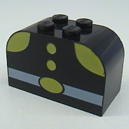 Brick Curved 2 x 4 x 2 Double with Fireman Torso Print