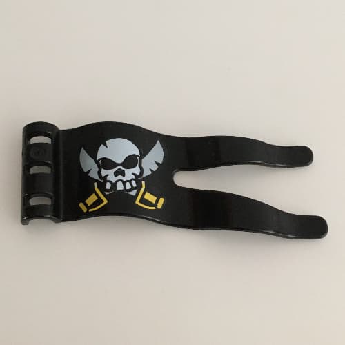 Duplo Flag Wavy 2 x 5 with Skull and Crossed Swords Print